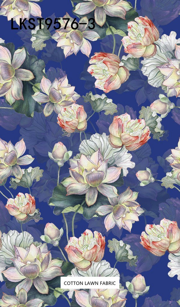 100% Cotton Lawn Fabric,LANKING TEX,Low Moq Printing Best  Quality  100% Cotton Lawn Fabric