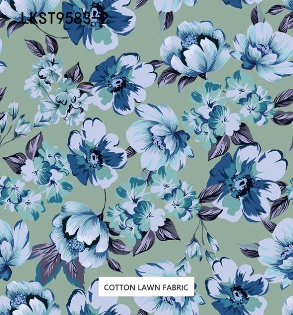 100% Cotton Lawn Fabric,LANKING TEX,Low Moq Printing Best  Quality  100% Cotton Lawn Fabric