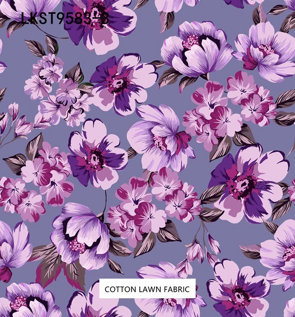 100% Cotton Lawn Fabric,LANKING TEX,Low Moq Printing Best  Quality  100% Cotton Lawn Fabric