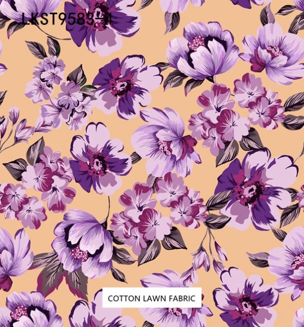 100% Cotton Lawn Fabric,LANKING TEX,Low Moq Printing Best  Quality  100% Cotton Lawn Fabric