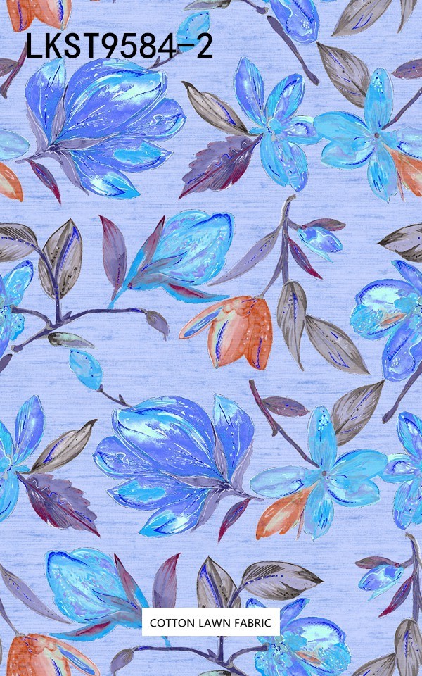 100% Cotton Lawn Fabric,LANKING TEX,Low Moq Printing Best  Quality  100% Cotton Lawn Fabric