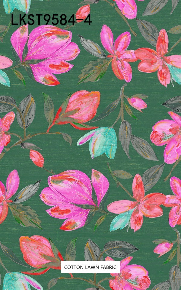100% Cotton Lawn Fabric,LANKING TEX,Low Moq Printing Best  Quality  100% Cotton Lawn Fabric