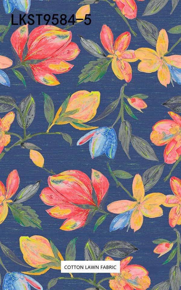 100% Cotton Lawn Fabric,LANKING TEX,Low Moq Printing Best  Quality  100% Cotton Lawn Fabric