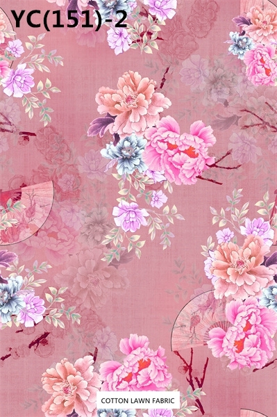 100% Cotton Lawn Fabric,LANKING TEX,Low Moq Printing Best  Quality  100% Cotton Lawn Fabric