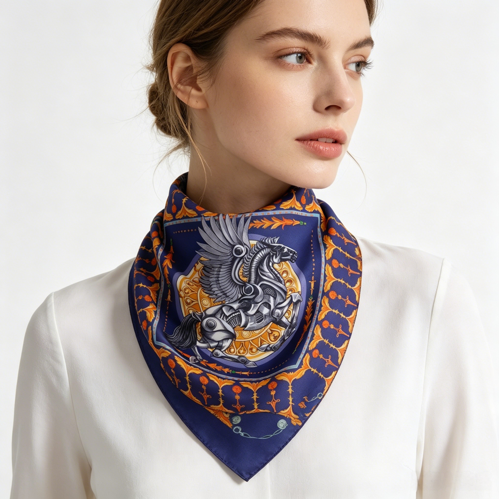 Silk  Scarf,LANKING TEX,Silk  Scarf