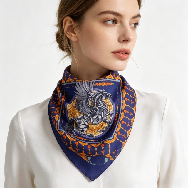 Silk  Scarf,LANKING TEX,Silk  Scarf
