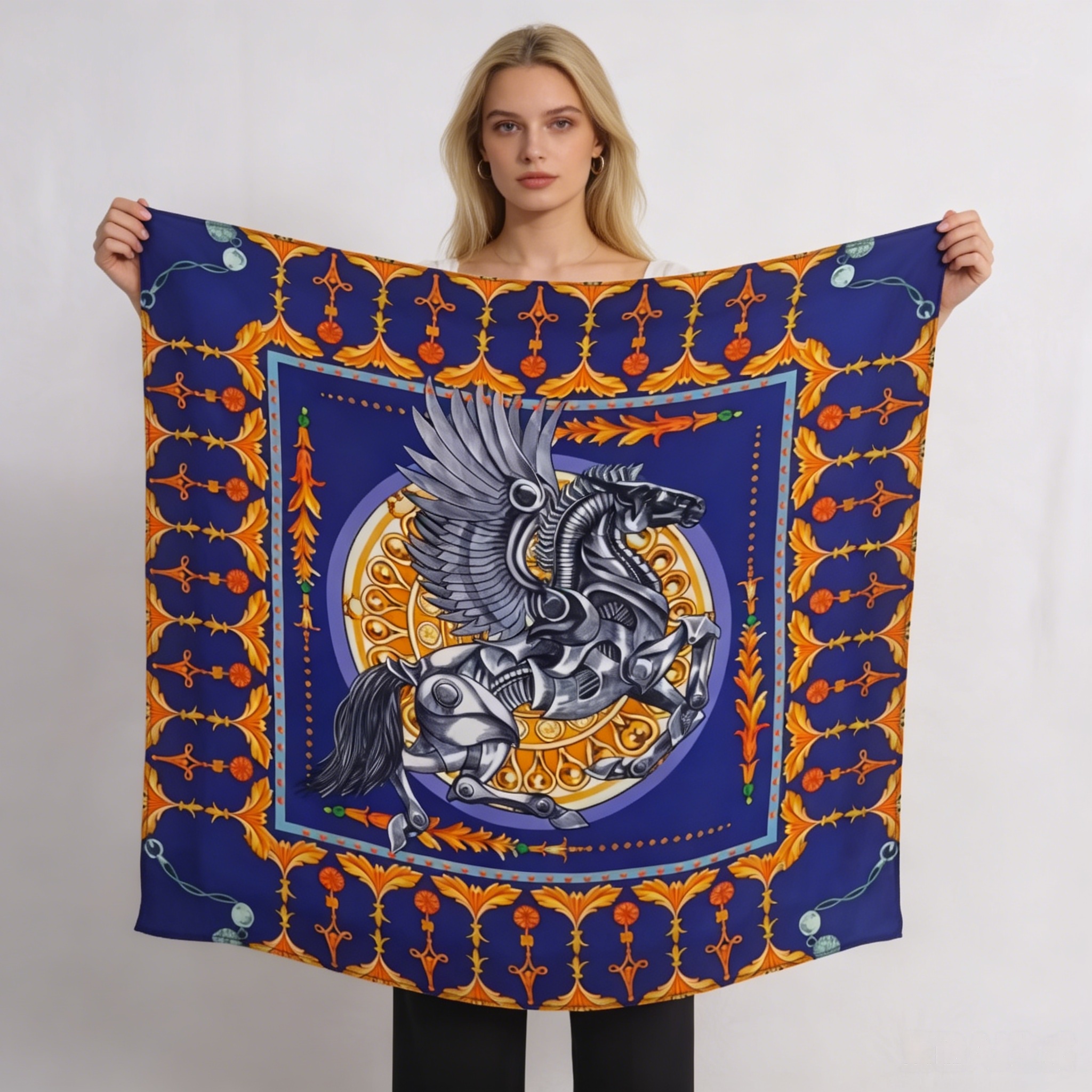 Silk  Scarf,LANKING TEX,Silk  Scarf