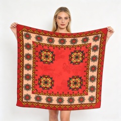 Doulbe Side Printed Silk  Scarf,LANKING TEX,Doulbe Side Printed Silk  Scarf