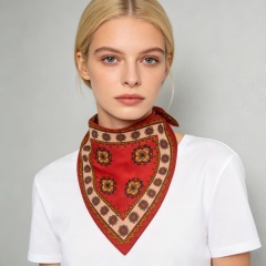 Doulbe Side Printed Silk  Scarf,LANKING TEX,Doulbe Side Printed Silk  Scarf