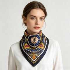 Doulbe Side Printed Silk  Scarf,LANKING TEX,Doulbe Side Printed Silk  Scarf