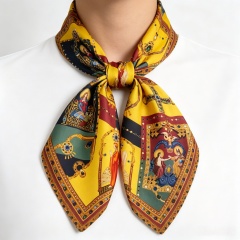 Doulbe Side Printed Silk  Scarf,LANKING TEX,Doulbe Side Printed Silk  Scarf