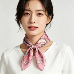 Doulbe Side Printed Silk  Scarf,LANKING TEX,Doulbe Side Printed Silk  Scarf