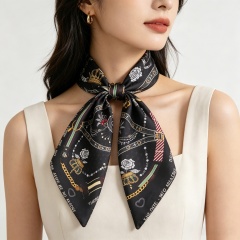 Doulbe Side Printed Silk  Scarf,LANKING TEX,Doulbe Side Printed Silk  Scarf