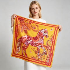 Doulbe Side Printed Silk  Scarf,LANKING TEX,Doulbe Side Printed Silk  Scarf
