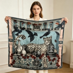 Doulbe Side Printed Silk  Scarf,LANKING TEX,Doulbe Side Printed Silk  Scarf