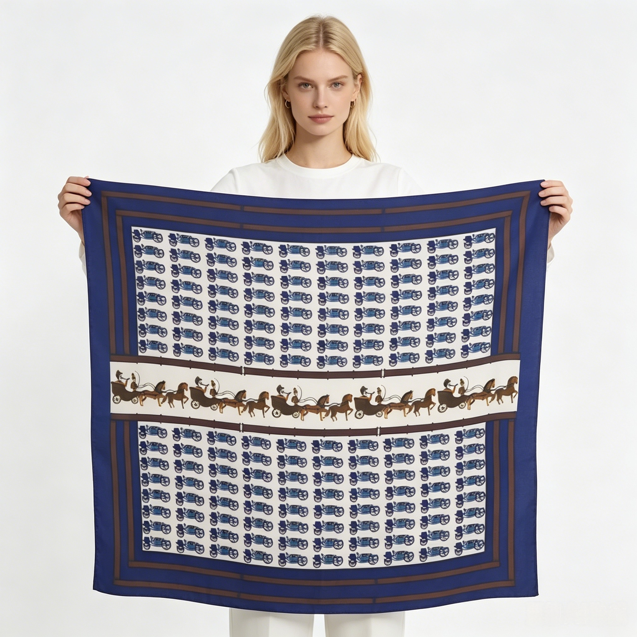 Doulbe Side Printed Silk  Scarf,LANKING TEX,Doulbe Side Printed Silk  Scarf