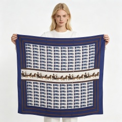 Doulbe Side Printed Silk  Scarf,LANKING TEX,Doulbe Side Printed Silk  Scarf