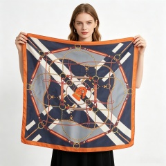 Doulbe Side Printed Silk  Scarf,LANKING TEX,Doulbe Side Printed Silk  Scarf