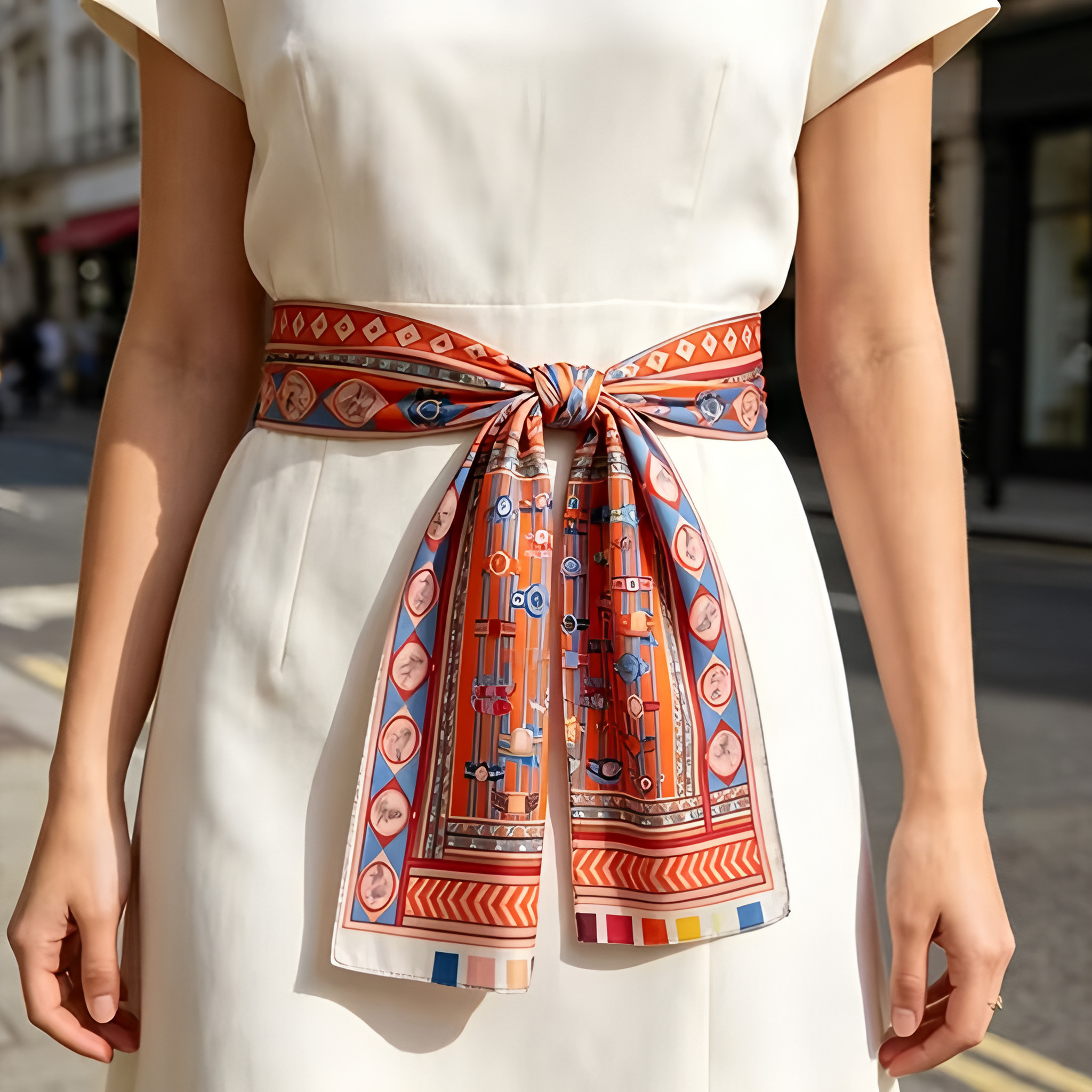 Doulbe Side Printed Silk  Scarf,LANKING TEX,Doulbe Side Printed Silk  Scarf