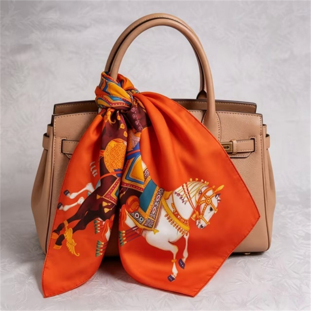 Doulbe Side Printed Silk  Scarf,LANKING TEX,Doulbe Side Printed Silk  Scarf