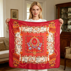 Doulbe Side Printed Silk  Scarf,LANKING TEX,Doulbe Side Printed Silk  Scarf