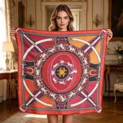 Doulbe Side Printed Silk  Scarf,LANKING TEX,Doulbe Side Printed Silk  Scarf