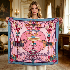 Doulbe Side Printed Silk  Scarf,LANKING TEX,Doulbe Side Printed Silk  Scarf