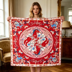 Doulbe Side Printed Silk  Scarf,LANKING TEX,Doulbe Side Printed Silk  Scarf