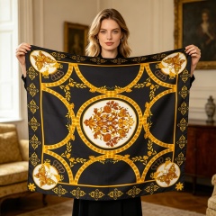 Doulbe Side Printed Silk  Scarf,LANKING TEX,Doulbe Side Printed Silk  Scarf