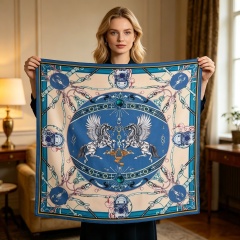 Doulbe Side Printed Silk  Scarf,LANKING TEX,Doulbe Side Printed Silk  Scarf