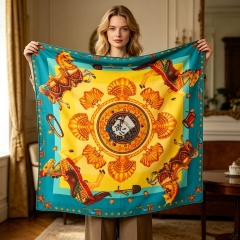 Doulbe Side Printed Silk  Scarf,LANKING TEX,Doulbe Side Printed Silk  Scarf