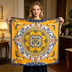 Doulbe Side Printed Silk  Scarf,LANKING TEX,Doulbe Side Printed Silk  Scarf