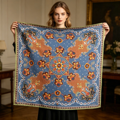 Doulbe Side Printed Silk  Scarf,LANKING TEX,Doulbe Side Printed Silk  Scarf
