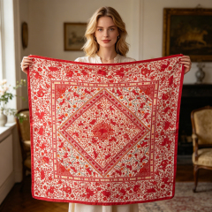 Doulbe Side Printed Silk  Scarf,LANKING TEX,Doulbe Side Printed Silk  Scarf