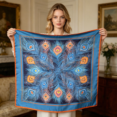 Doulbe Side Printed Silk  Scarf,LANKING TEX,Doulbe Side Printed Silk  Scarf
