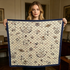 Doulbe Side Printed Silk  Scarf,LANKING TEX,Doulbe Side Printed Silk  Scarf