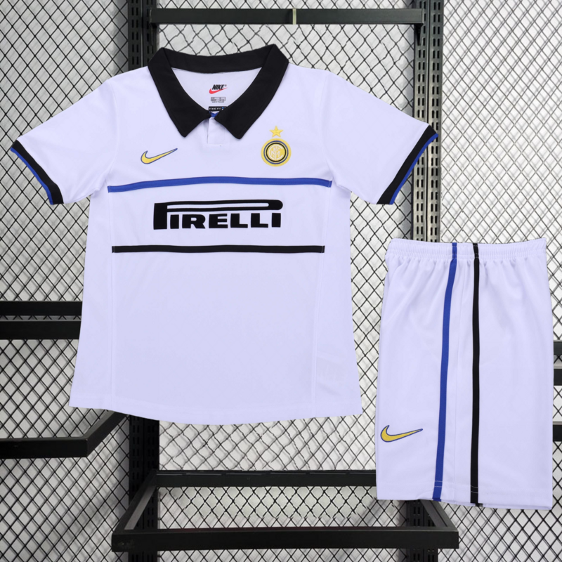 Retro kids 1998-99 Kids Inter Milan away Retro RONALDO MORIERO ZAMORANO BAGGIO Football jersey