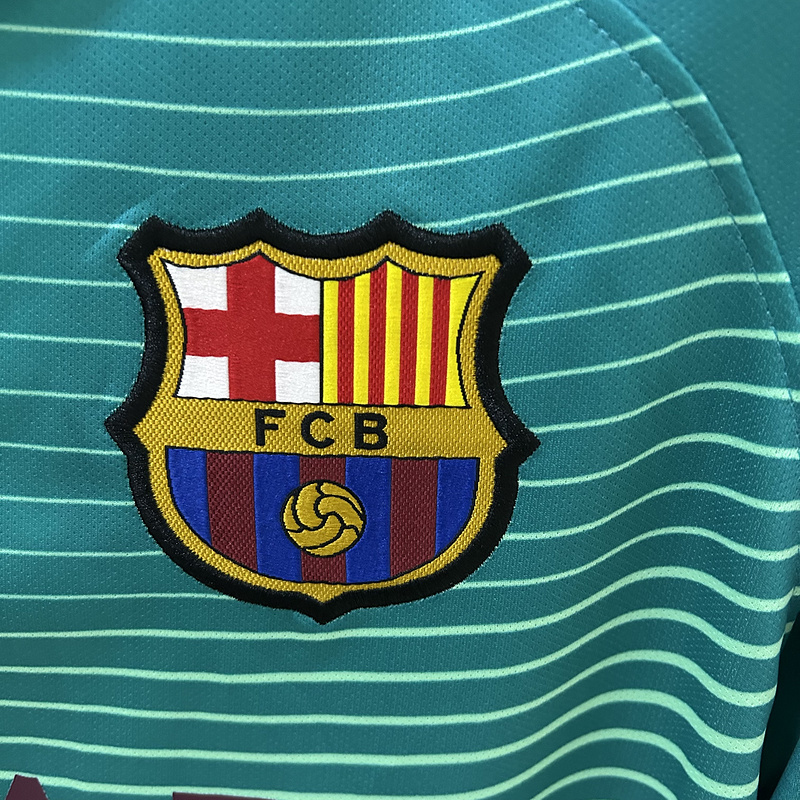 Retro 2016-17 Barcelona Third away Retro MESSI PIQUE XAVI A.INISTA SUAREZ NEYMAR JR Football jersey