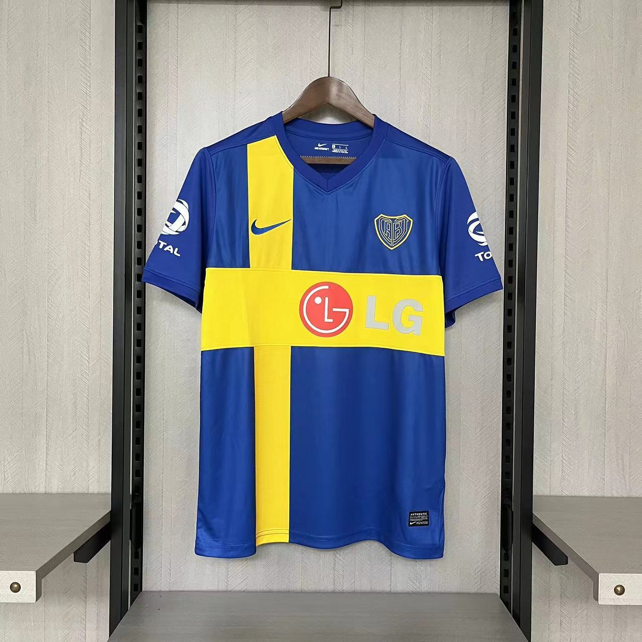 Retro 2009-10 Boca Juniors home Retro Football jersey
