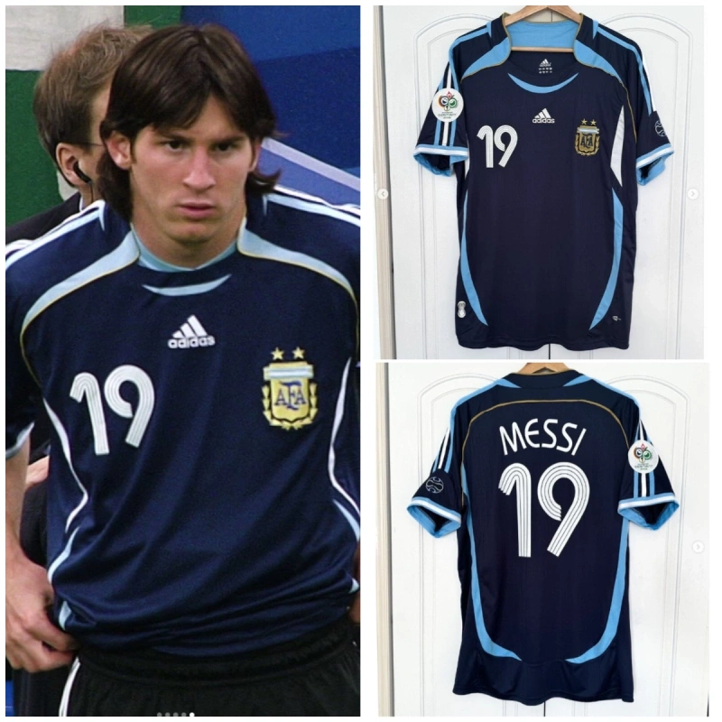 Retro 2006 Argentina away retro MESSI football jersey