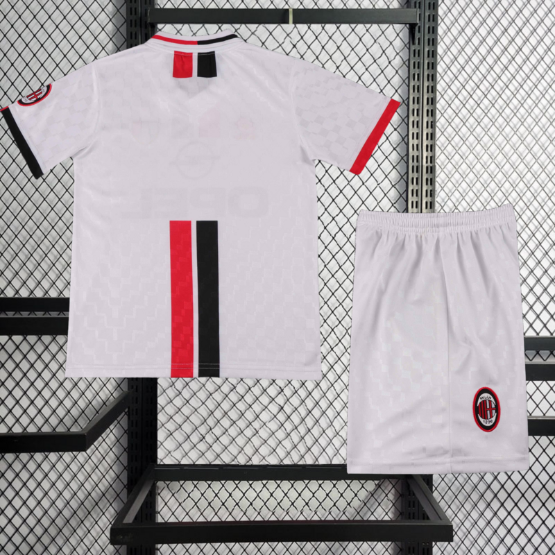 Retro KIDS 1996-97 KIDS AC Milan Away Retro BAGGIO BARESI VIEIRA  ALBERTINI  Football jersey