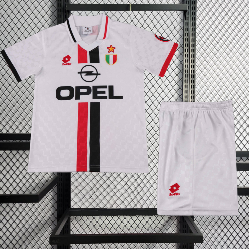 Retro KIDS 1996-97 KIDS AC Milan Away Retro BAGGIO BARESI VIEIRA  ALBERTINI  Football jersey