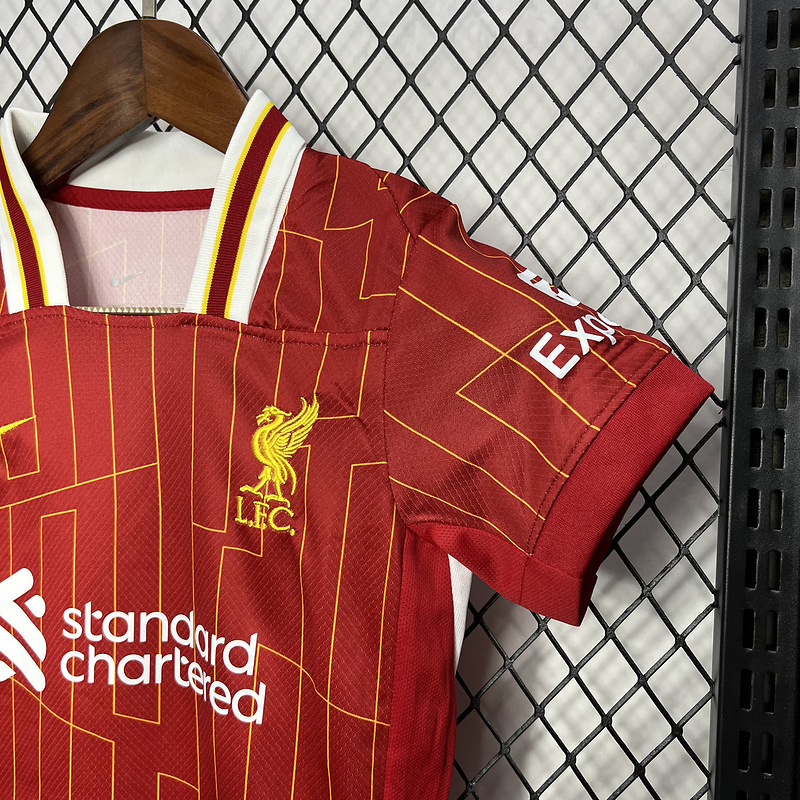 2024-25 Liverpool Home KIDS Football Jersey