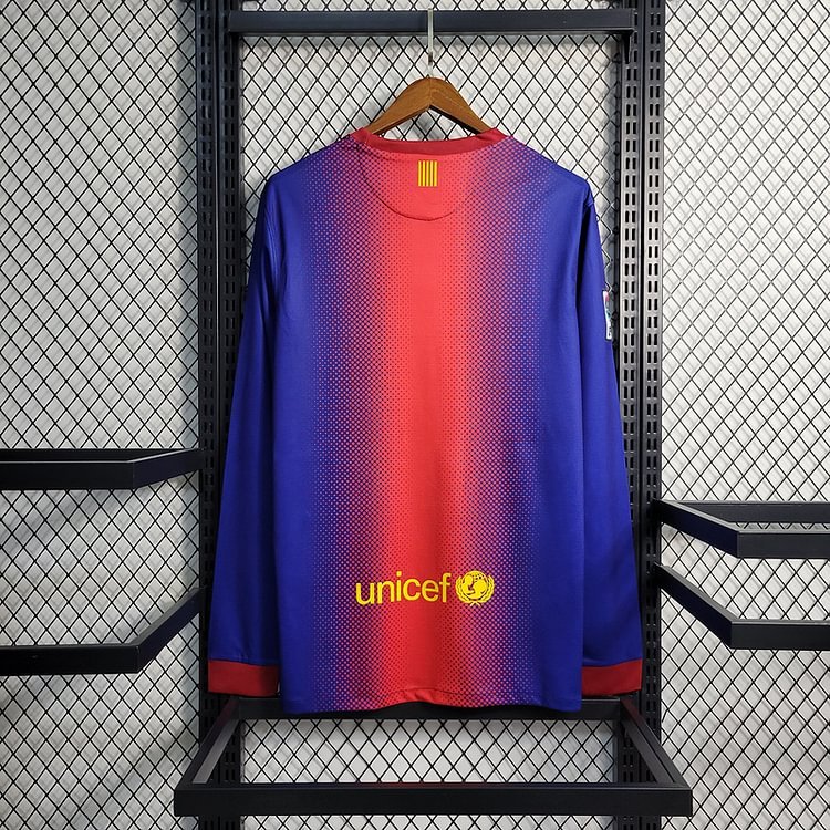 Retro long sleeve 2012-13 Barcelona home Retro MESSI PIQUE XAVI A.INISTA PUYOL DAVID VILLA Football jersey