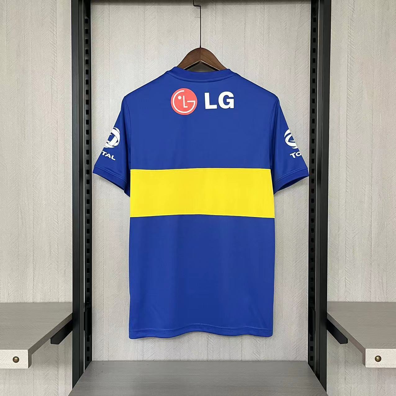 Retro 2009-10 Boca Juniors home Retro Football jersey