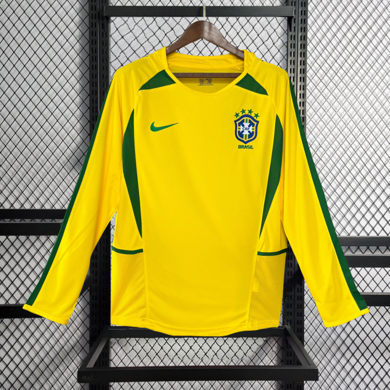 Retro 2002 Brazil home retro RONALDO R.CARLOS KAKA Ronaldinho Football jersey