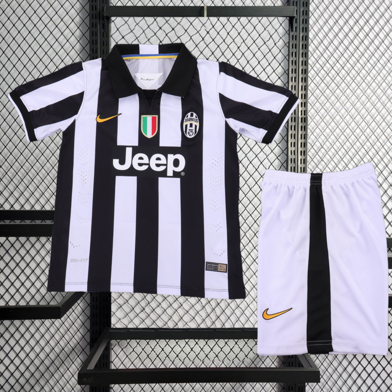 Retro 2014-15 Juventus Home Retro kids PIRLO TEVEZ POGBA Football jersey