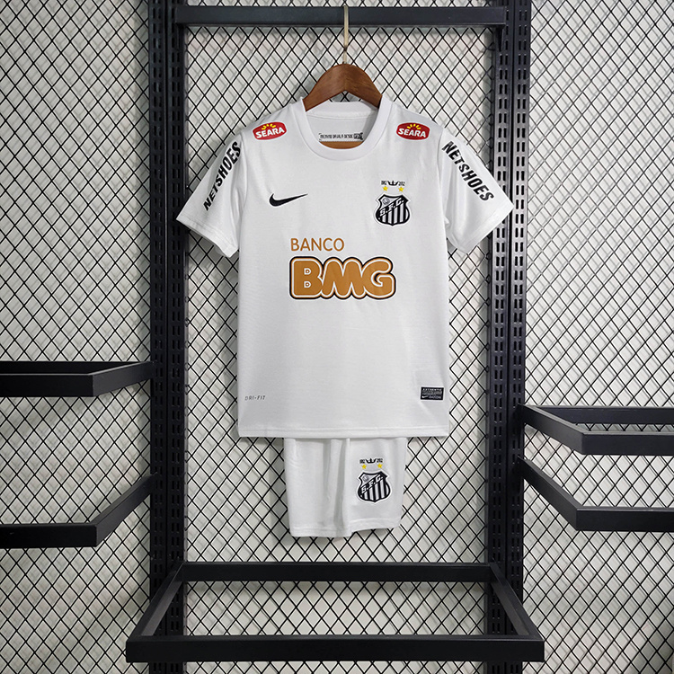 Retro Kids 2011-12 kids Santos home Retro football jersey