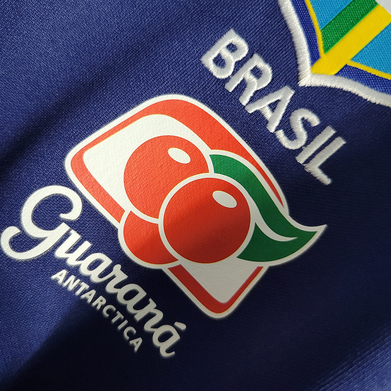 Retro Low Neck Polo Brazil Retro Royal Blue