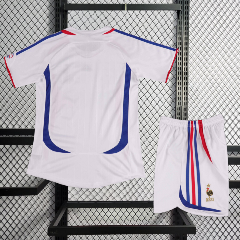 Retro KIDS 2006 kids France away Retro 10#ZIDANE HENRY VIEIRA ZIDANE SOSANNAH Football jersey